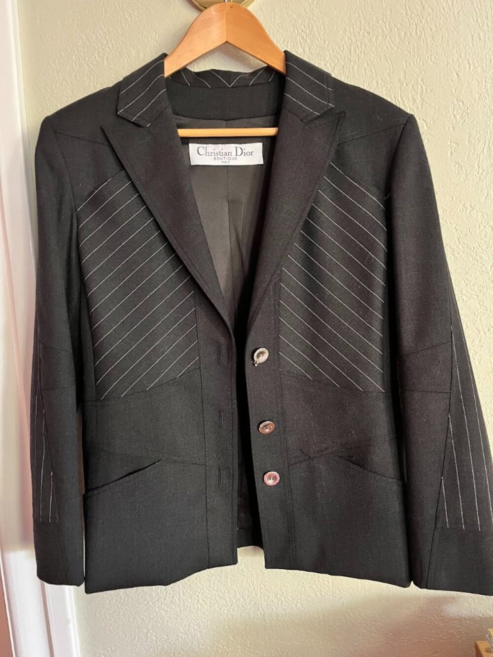 Dior grey jacket and skirt size 8